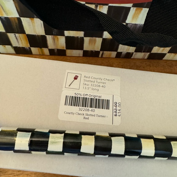 🆕 NIB Mackenize-Childs Courtly Check Slot Turner - Picture 3 of 5